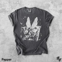 Fairy Highland Cow Insect Wings Farm Animal Comfort Tee