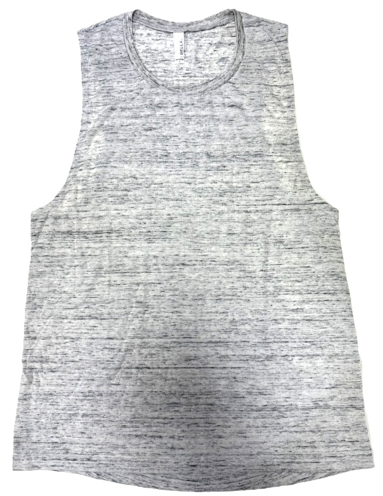 BELLA+CANVAS Tank WHITE MARBLE wholesale Womens Flowy Scoop Muscle Tank NEW!