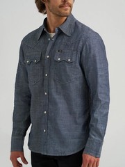 Lee 101 ’50s Western Shirt Men’s Sizes Kaihara Japanese Selvedge Denim 7 oz. Dry