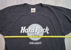 VINTAGE 90s HARD ROCK CAFE Orlando Black T-Shirt, Size Large USA 1999/Y2K