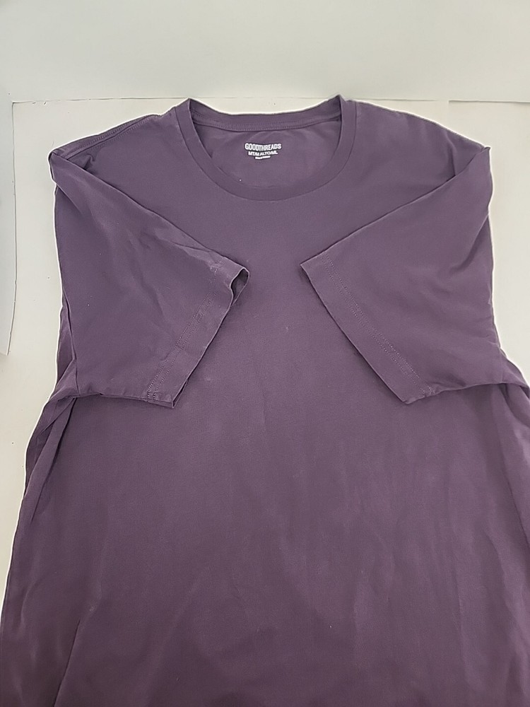 Goodthreads Men’s Slim-Fit Cotton Crewneck T-Shirt Deep Purple Size M