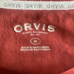 ORVIS Mens Classic Collection Short Sleeve T Shirt Red Size Medium Cotton
