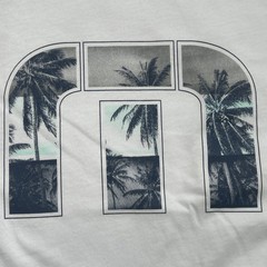 Travis Mathew Hawaiian Tee Mens Sz Medium, Logo, White, Short Sleeve NWT
