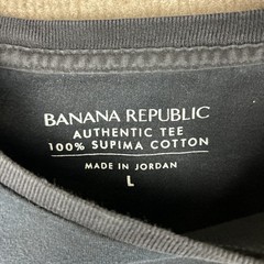 Lot Of 6 Banana Republic 100% Supima Cotton T-Shirt Black Large Crew Neck Blank