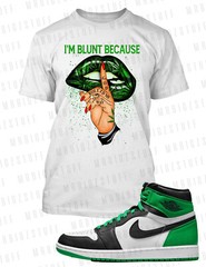 Marijuana I’m Blunt Lips Cannabis 420 Graphic Sneaker Tee Shirt J1 OG Big Tall S
