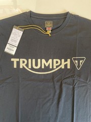 Triumph Motorcycles Cartmel T-Shirt Mens XL Jet Black Spellout Logo Short Sleeve