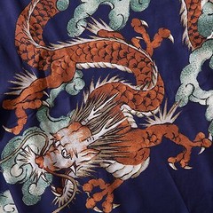 Niepce Men’s Flying Dragon in The Clouds Graphic Japanese Kimono Cardigan