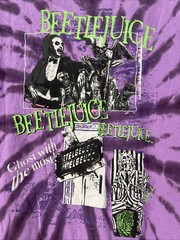 L Beetlejuice Beetlejuice Beetlejuice purple tie-dye hybrid apparel T Shirt NWT