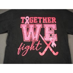 Port & Company Mens Breast Cancer Awareness TShirt Small Black Together We Fight
