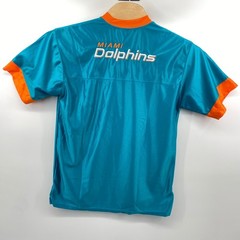 NFL Team Apparel Miami Dolphins Jersey Men S Aqua Orange Embroidered Logo Shirt