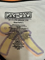 Pac-Man Basketball Jersey Men L White C-Life Group Bandai Namco Power Up Japan