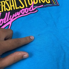 Vtg Universal Studios Hollywood Shirt Mens Medium 90s Neon USA Single Stitch