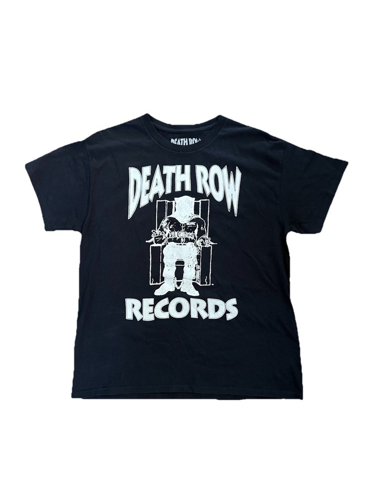 Death Row Records T-Shirt Men’s XL Black Hip Hop Rap Tee Logo Streetwear Urban