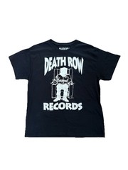 Death Row Records T-Shirt Men’s XL Black Hip Hop Rap Tee Logo Streetwear Urban