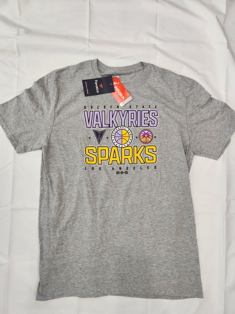 WNBA Inaugural Game Golden State VALKYRIES shirt Mens L Bay Area LA SPARKS 2025