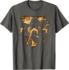 Pit Bull Western Graphic Cowboy Dog Smoking T-Shirt