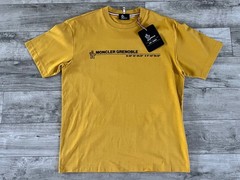 NWT Mens Moncler Grenoble Mustard Manica Corta Cotton Tee Shirt sz M $325