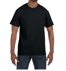 Gildan Men G5000 Premium Short Sleeve Heavy Cotton Plain Black Casual T-Shirt