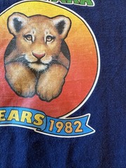 Vintage San Diego Zoo Wild Animal Park Large T Shirt 1982 Single Stitch Made USA