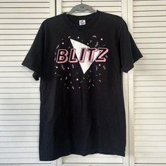 Vtg 90s Jerzees Single Stitch T Shirt Mens L Neon Blitz Made in USA Rare 20×28.5
