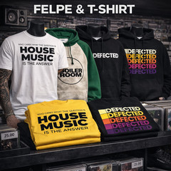 HOUSE MUSIC DEFECTED T-Shirt BLACK Size L Front Print