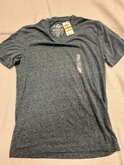 NWT American Rag Mens Small Blue Heather V-Neck T-Shirt Soft Tri Blend Tee