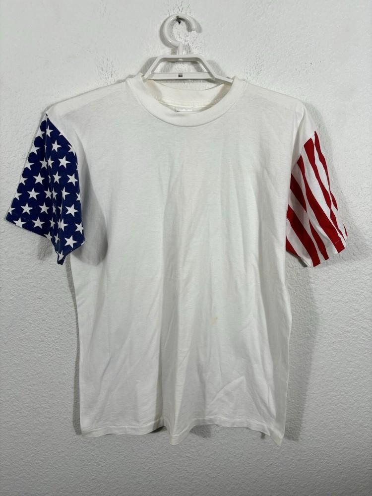 Vintage 1980s LA Sportswear Shirt Mens Size L Tshirt Flag Single Stitch Hiphop