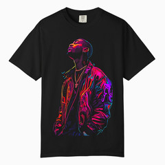 Mens Neon Hip Hop Urban Tee Shirt, Comfort Colors T Shirt, Unisex Streetwear Tee