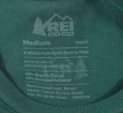 Rei Co-op Adult Unisex Green Graphic T-shirt Size M
