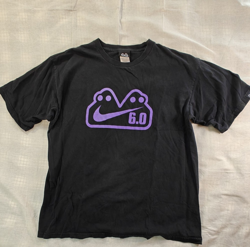 Vintage Nike 6.0 Purple Logo T-Shirt Mens XL Y2K