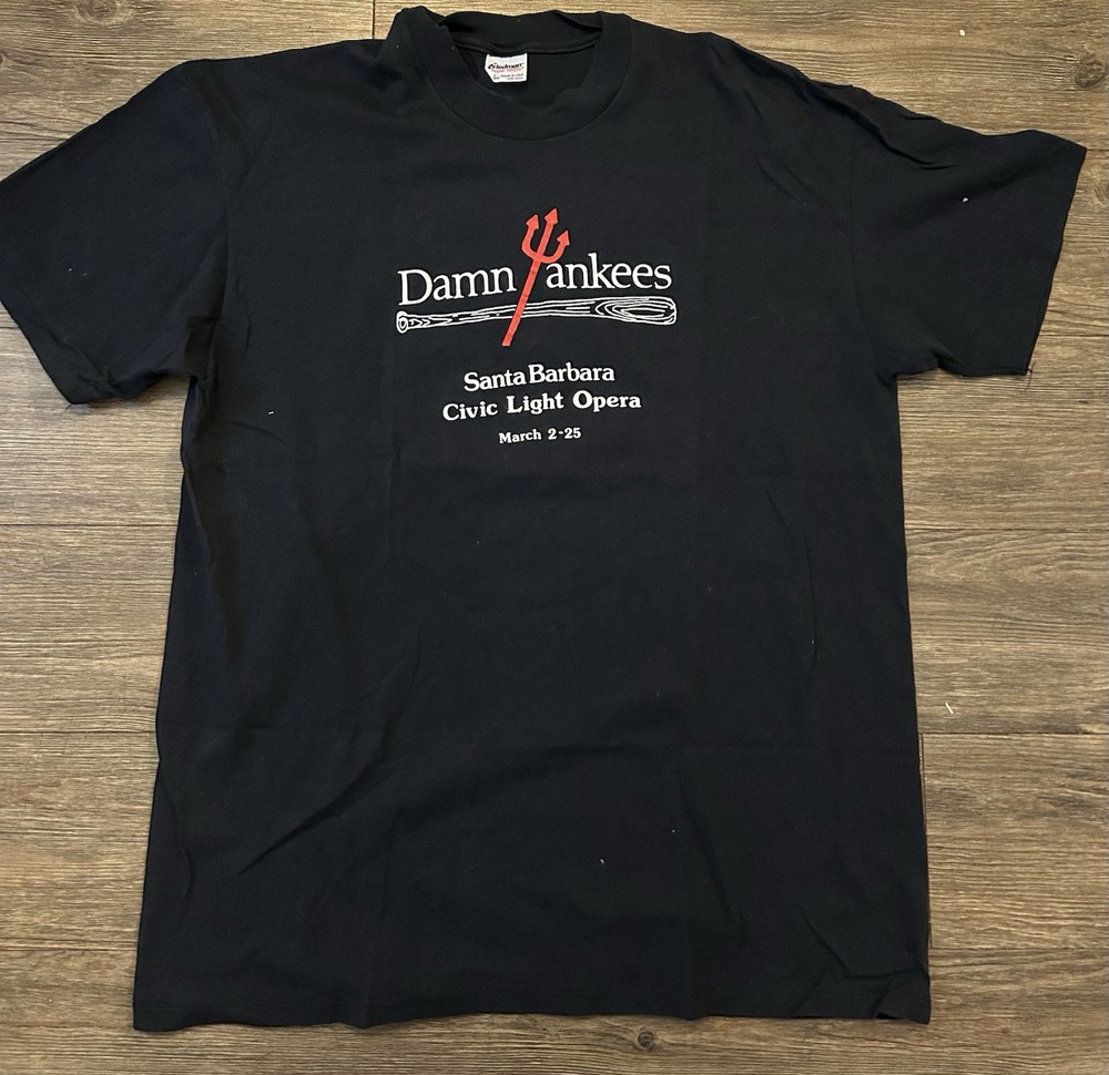 Vintage Santa Barbara Opera Shirt Damn Yankees Black XL Stedman Super Hi USA