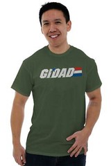 GI Dad Army Military Marines Soldier Father Mens Short Sleeve Crewneck Tee