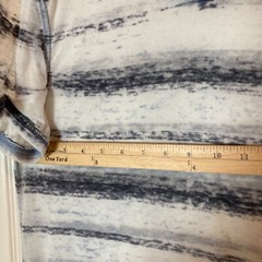Buffalo David Bitton T-Shirt Small S Sheer Striped Ragged Edge V-Neck Tee READ