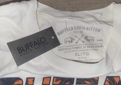 Buffalo Jeans By David Bitton White Palm Tree Logo T Tee Shirt Men’s Size XL NWT
