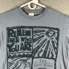 Vintage 90s Disney’s The Lion King “Remember Who You Are” T Shirt Size M Blue