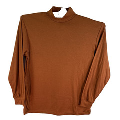 LL Bean High Neck Long Sleeve Shirt Mens Size LT Tall Amber Stretch Soft US Made