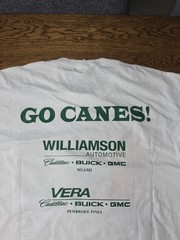 University Miami Hurricanes Basketball 2013 ACC Regular Season Champs Tshirt XL