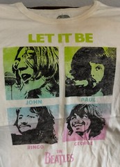 The Beatles Let It Be John Paul George Ringo T-shirt White Graphic print 2XL