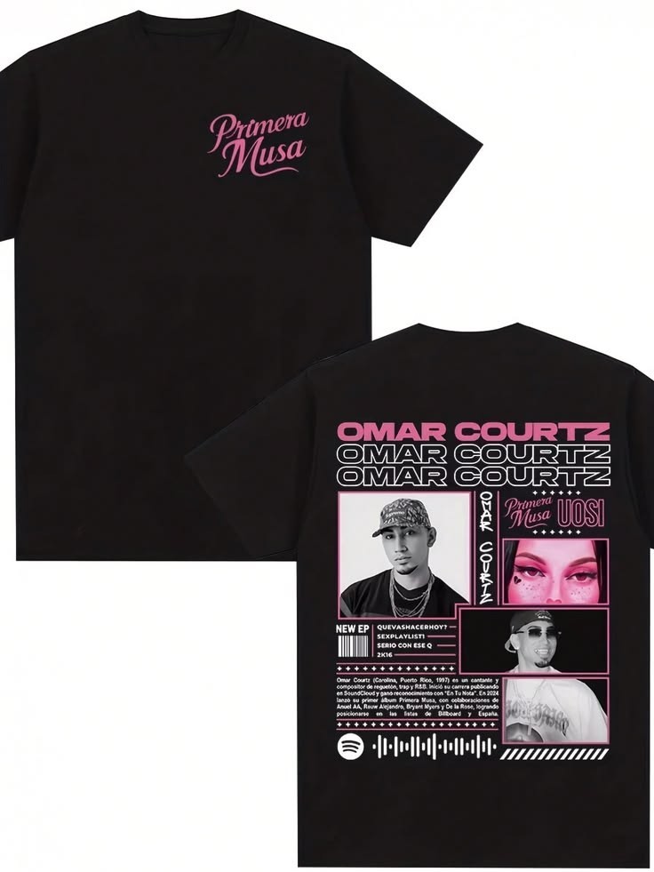 Omar Courtz Primera Musa Album Rap Artist Graphic T-shirt