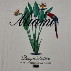 Kith Miami Design District Exclusive Macaw Tee Shirt Adult XXL Sandrift Beige