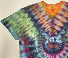 Handmade Ice Tie Dye Adult T-Shirt Unisex Size XL Multicolored Gildan Tee NEW