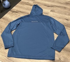 Habit Shirt Mens Medium Blue 40+ Solar Factor Hooded Long Sleeve Pullover