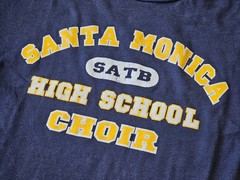 Santa Monica High School SAMOHI Choir Vintage T Shirt Blue cotton Large