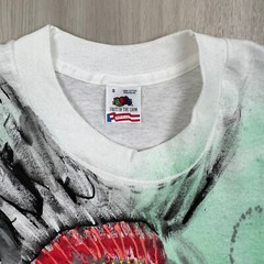 VTG 1993 Single Stitch Native American Hand Painted T Shirt Short Set USA Made