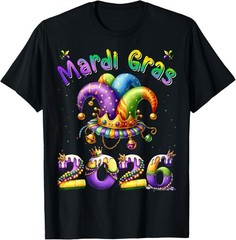 Mardi Gras 2026 Jester Outfit Kids Girls Boys Men Women T-Shirt