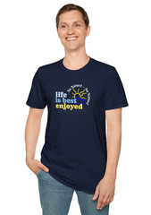 Naturist Clothing-Optional Adult T-Shirt: Life is Best Enjoyed Au Naturel Tee