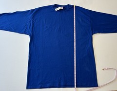 NOS Vintage 90s PLUMA Heavyweight 100% Cotton Blue Long Sleeve T Shirt XXL USA