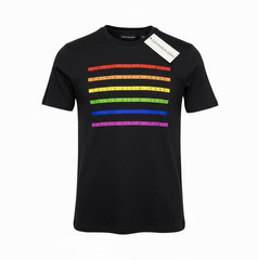 Calvin Klein Jeans Men’s Rainbow Logo Graphic T-Shirt M Regular Crew Neck