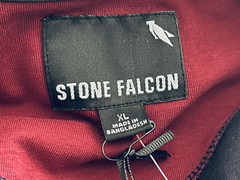 STONE FALCON HENLEY NECK BRND NEW $69 SHORT SLEEVE COTTON JUNIOR XL NAVY T-SHIRT