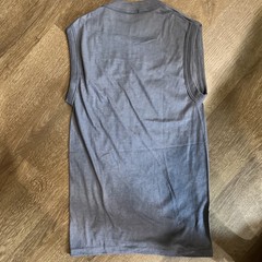 Vintage Blank Sleveless T-Shirt Mens Sz S Single Stitch USA 80s New NOS Gray